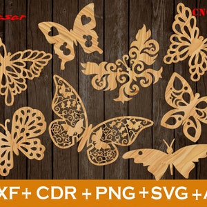 8 Layered Butterflies SVG Bundle | Butterfly SVG Bundle | Butterfly Clipart Layered Cut Files for Cricut Butterfly Dxf Bundle Download