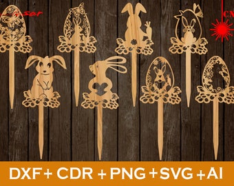 Conjunto de 8 increíbles archivos SVG de Pascua cortados con láser, archivos SVG de Pascua cortados con láser, archivos SVG de Pascua cortados con láser, archivos SVG de Pascua cortados con láser, archivos SVG de Pascua cortados con láser