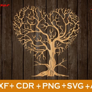 Découpé au laser Pano Tree Lasercut DXF, Home Decor, Tree Patterns, Tree Wall Hanging CDR, Fichier CNC, Svg, Ai, Png, Dxf, Olivier, Modèles de coupe