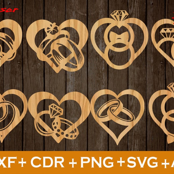 Corazón de boda SVG, signo de corazón de boda, boda SVG, signos de boda, signos de decoración de boda, signos de boda SVG, signos de boda madera,