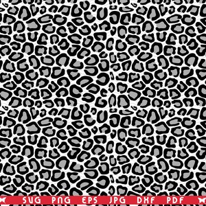 SVG Leopard Leather, Seamless Pattern digital clipart, Files eps, jpg, Leopard Skin Design vector, Instant download svg, png, dxf for Cricut