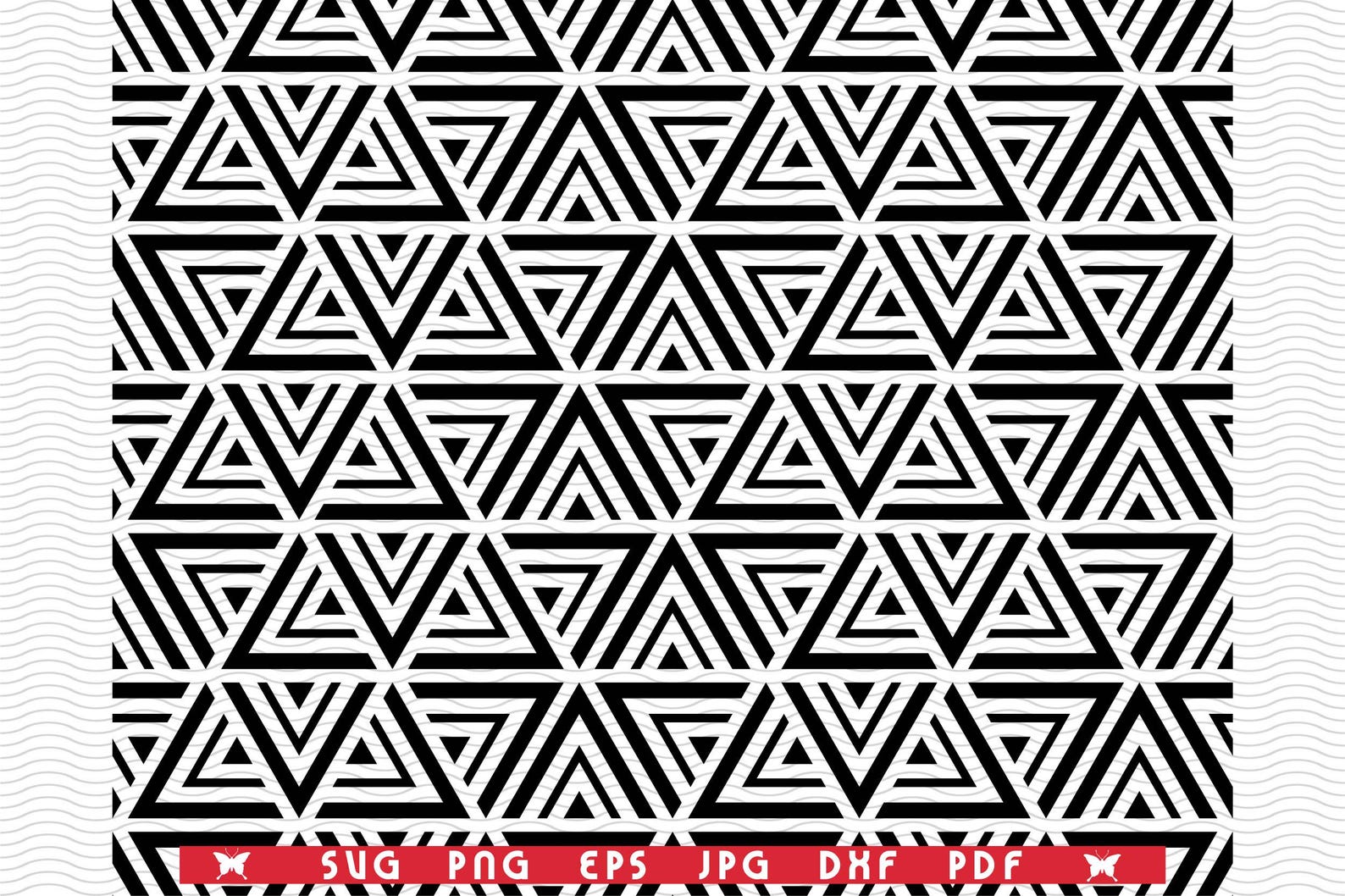 SVG Seamless Mosaic Pattern, Black White Digital Clipart, Files Eps ...