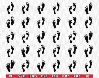 SVG Bare Feet, Black Silhouette, Digital clipart, Files eps, jpg, Feet Design vector, Instant download  svg, png, dxf  for Cricut
