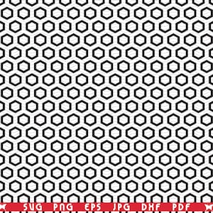 SVG zwarte zeshoeken, naadloze patroon digitale clipart, bestanden eps, jpg, zwarte zeshoeken ontwerp vector, Instant download svg, png, dxf voor Cricut