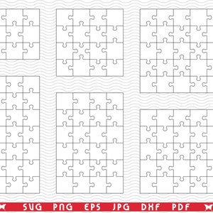 SVG Puzzles, Einzelteil, digitale Clipart, Dateien eps, jpg, Puzzles Design vektor, Sofortiger Download svg, png, dxf für Cricut