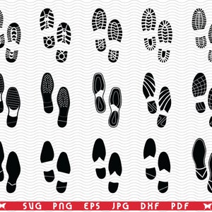 SVG Prints of Shoes, Black silhouette digital clipart, Files eps, jpg, Shoes icons design vector, Instant download svg, png, dxf for Cricut