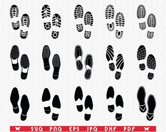 SVG Prints of Shoes, Black silhouette digital clipart, Files eps, jpg, Shoes icons design vector, Instant download svg, png, dxf for Cricut