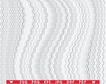 SVG Wavy Gray Lines, Seamless pattern, Digital clipart, Files eps, jpg, Wavy lines Design vector, Instant download svg, png, dxf for Cricut