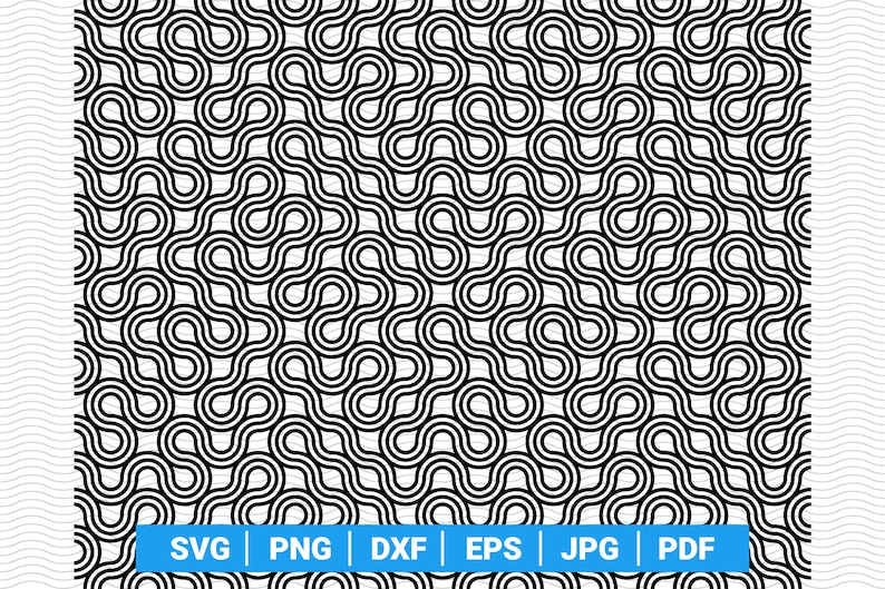 Curves Lines Seamless Pattern SVG for Cricut, Silhouette, Inkspace ...