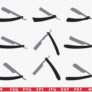 SVG Razors, Black Isolated Silhouette, Digital clipart, Files eps, jpg, Razors Design vector, Instant download svg, png, dxf for Cricut