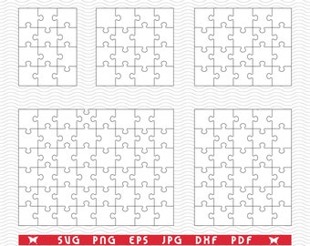 SVG  Puzzles, Separate Piece, Digital clipart, Files eps, jpg, Puzzles Design vector, Instant download  svg, png, dxf  for Cricut