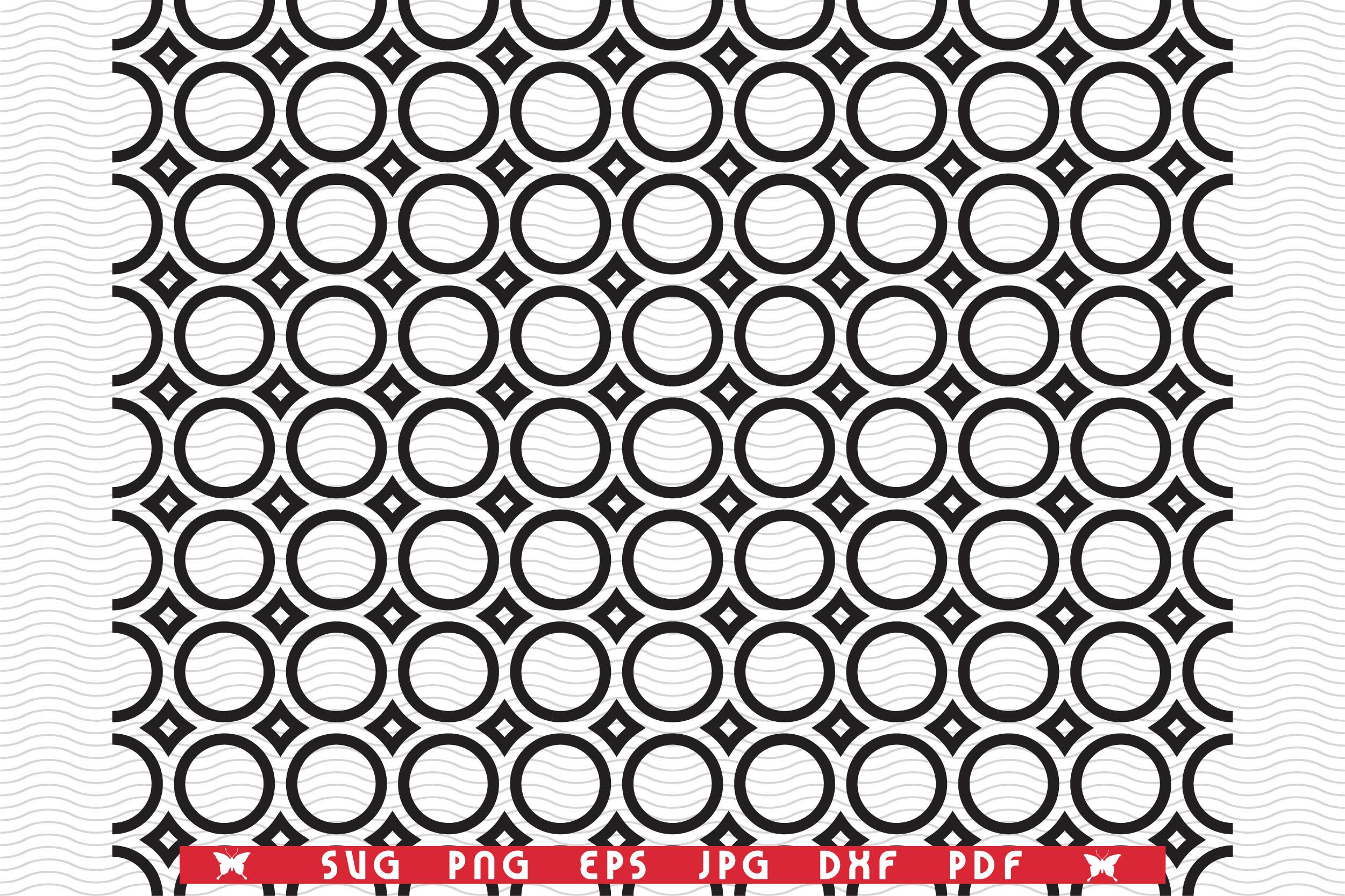 SVG Seamless Mosaic Pattern, Black White Digital Clipart, Files Eps ...