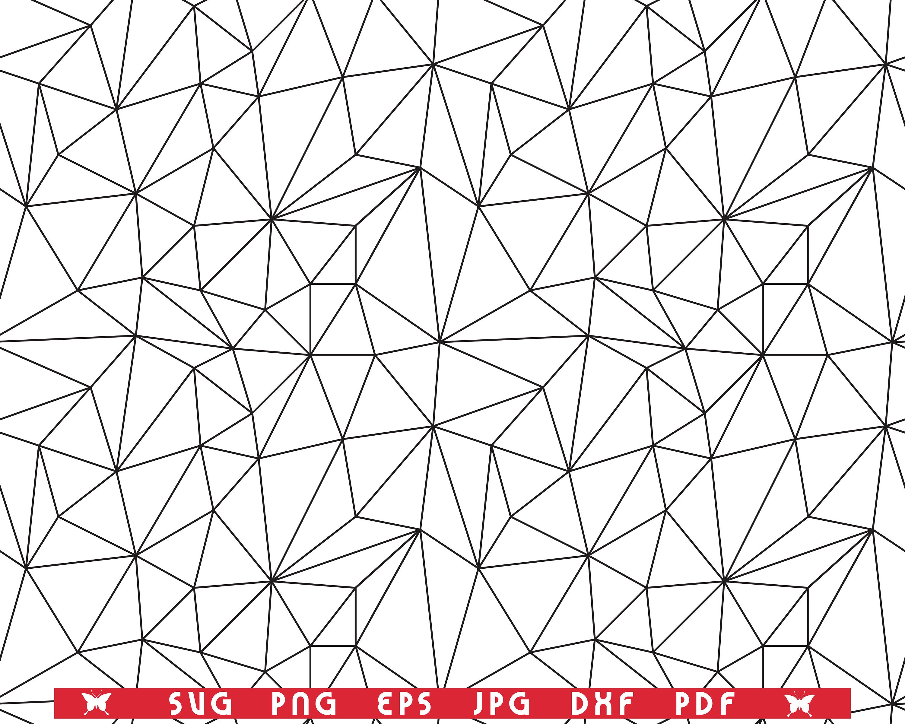 SVG Grid of Triangles, Seamless Pattern, Digital Clipart, Files