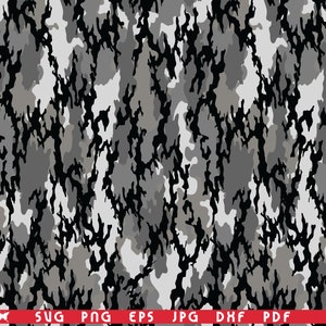 SVG Camouflage Druck, digitale Clipart der nahtlosen Muster, Dateien eps, jpg, Camouflage Design vektor, Sofortiger Download svg, png, dxf für Cricut
