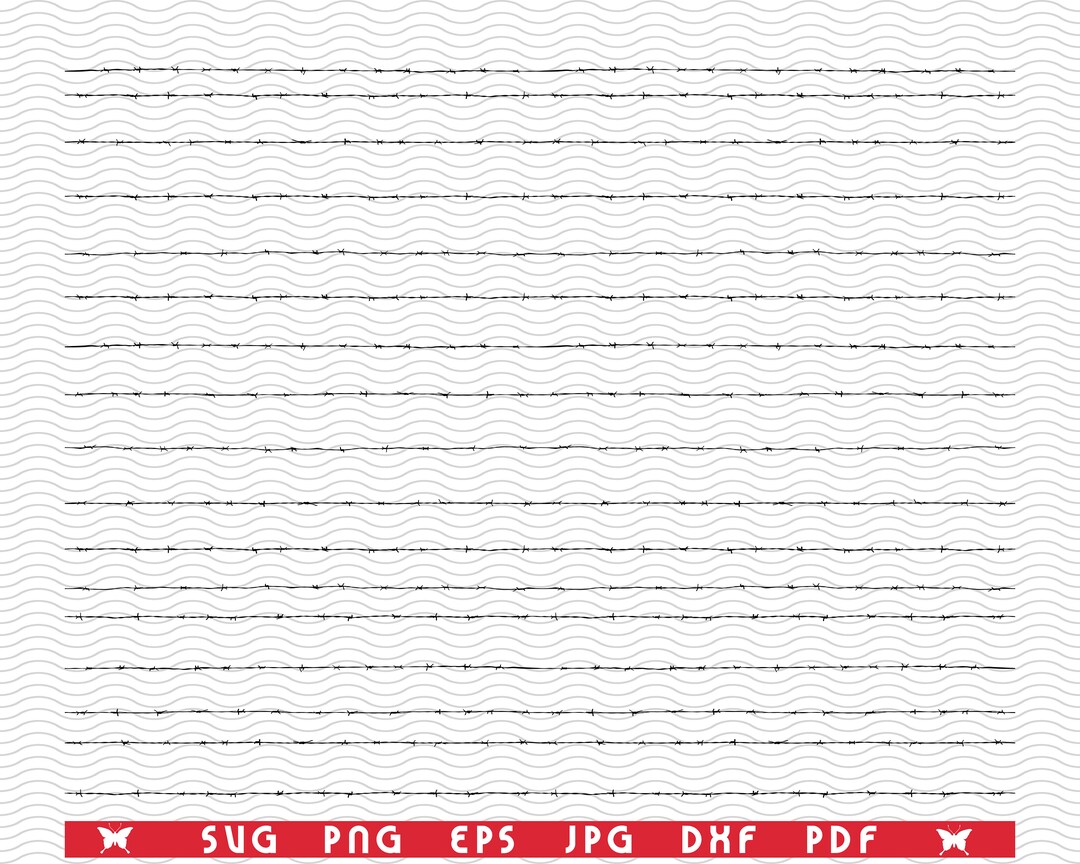 SVG Barbed Wire, Seamless, Digital Clipart, Files Eps, Jpg, Barbed Wire ...