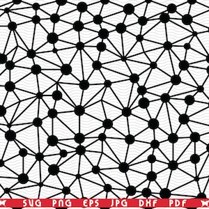 SVG Grid of Triangles Circles, Seamless pattern, Digital clipart, Files eps, jpg, Design vector, Instant download svg, png, dxf for Cricut