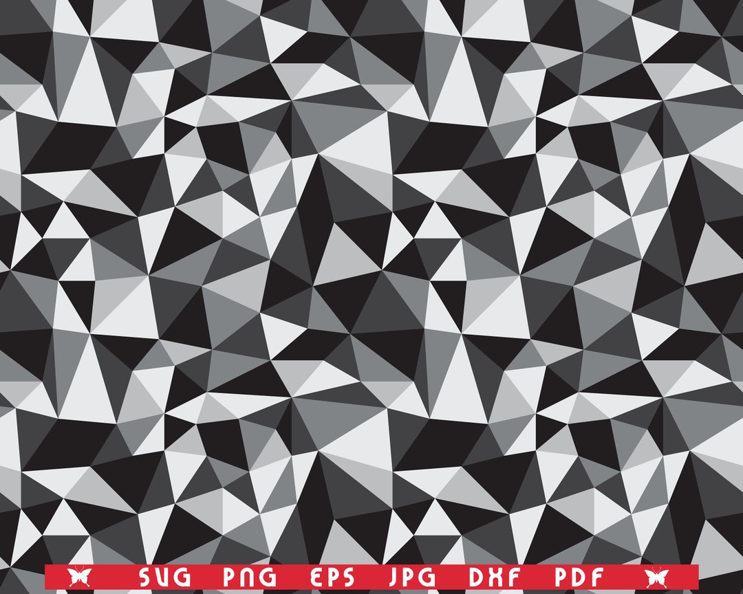 SVG Gray Triangles, Seamless Pattern Digital Clipart, Files Eps, Jpg ...