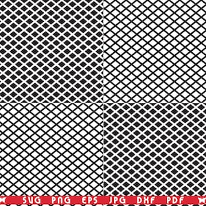 SVG Black White Rhombuses, Seamless pattern, Digital clipart, Files eps, jpg, Design vector, Instant download svg, png, dxf for Cricut