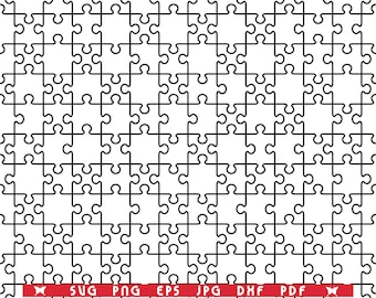 SVG Puzzle Seamless Network, Digital clipart, Files eps, jpg, SVG Puzzle Seamless Design vector, Instant download svg, png, dxf for Cricut