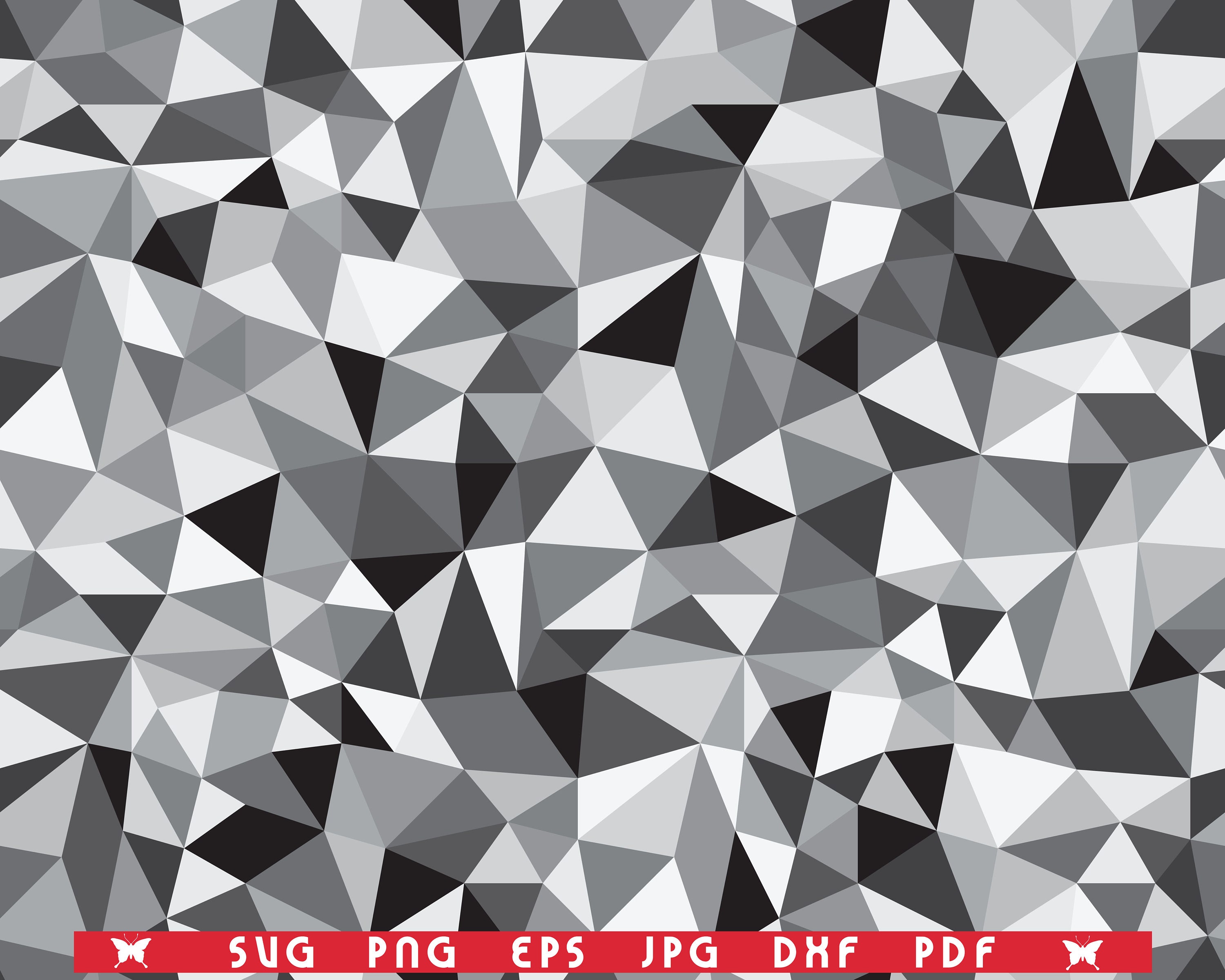 SVG Gray Triangles Seamless Pattern Digital Clipart Files Etsy UK