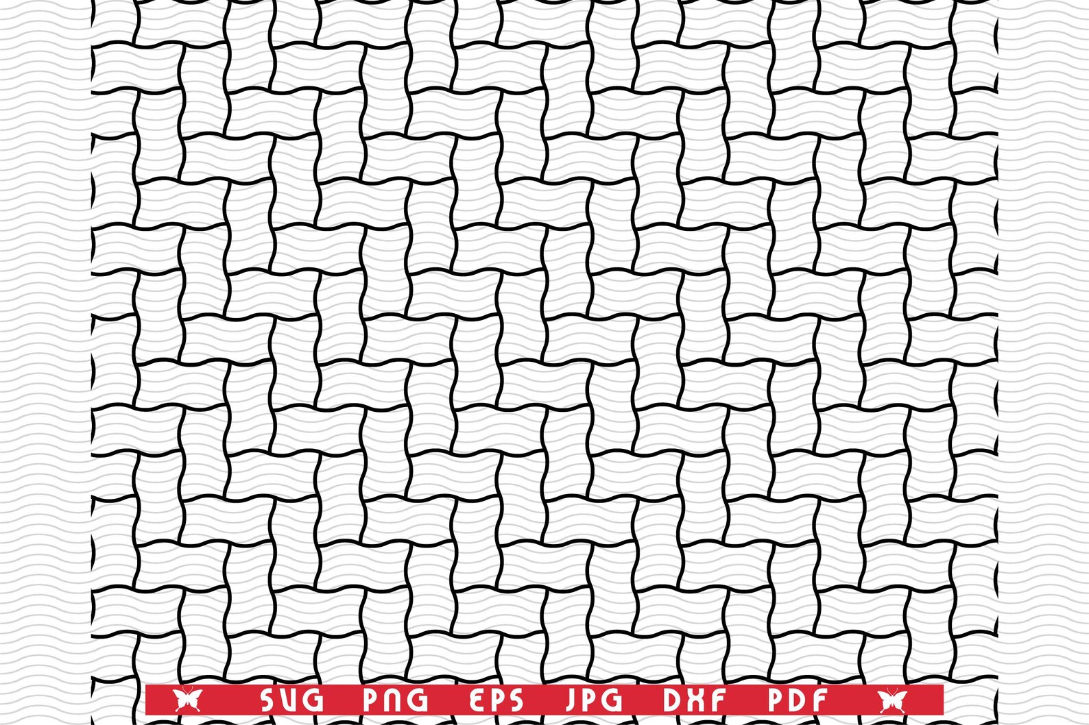 Line Patterns Dxf SVG Wavy Black Lines, Seamless Pattern, Digital Clipart, Files Eps, Jpg ...