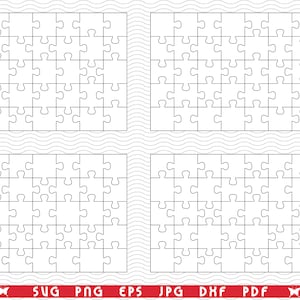 SVG White Puzzles, Separate Pieces digital clipart, Files eps, jpg, White  Puzzles Design vector, Instant download svg, png, dxf for Cricut