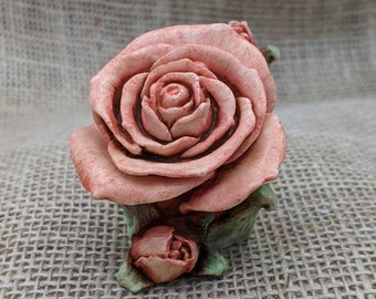 Harmony Kingdom Double Pink Rose Lord Byron/'s Harmony Garden MIB