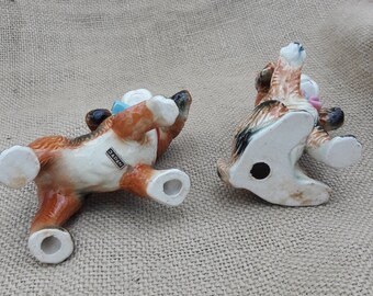 コッカースパニエルの置物、ヴィンテージの陶器の犬のペア - Etsy 日本