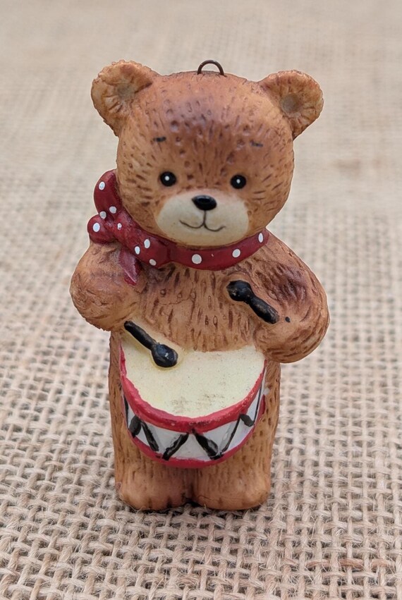 Vintage Enesco Lucy & Me Teddy Bear Drummer Christmas Ornament - Etsy