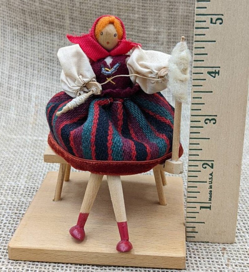 Folk Art Spool Doll Eastern European Doll Making Yarn Etsy