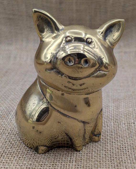 BRASS 真鍮 ピギーバンク 豚 貯金箱 ミッドセンチュリー