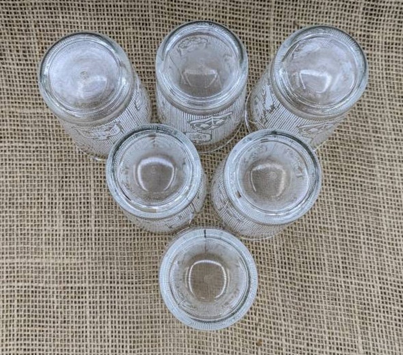 Americana Jelly Jar Juice Glasses Set of 6 USA Eagle Etsy