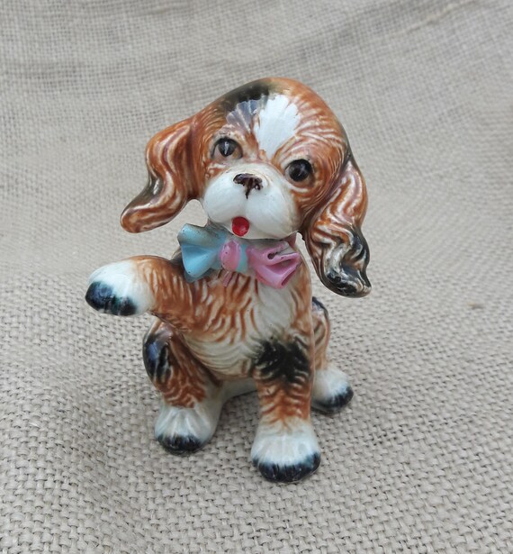 コッカースパニエルの置物、ヴィンテージの陶器の犬のペア - Etsy 日本