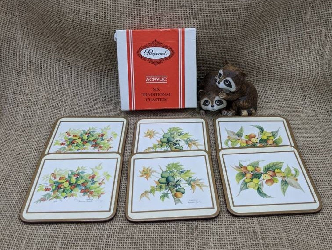 Bermuda Fruits Coasters, Vintage Pimpernel Coasters, Made in England