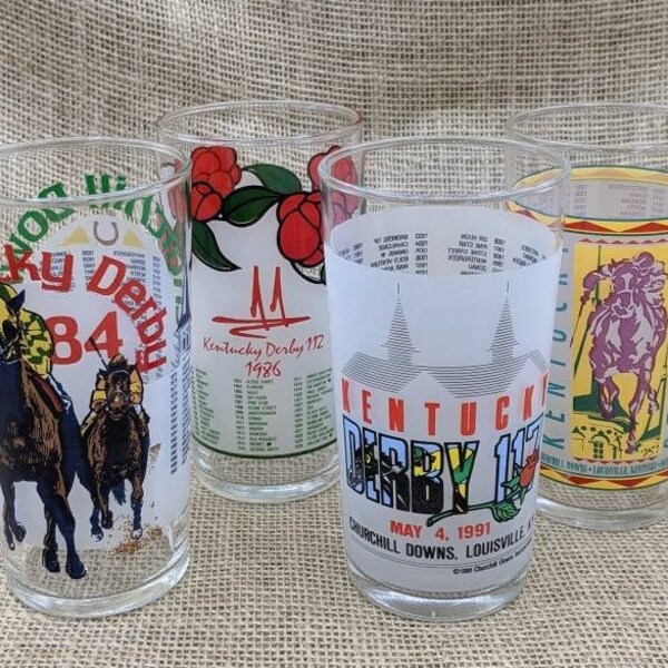 Kentucky Derby Glass Etsy
