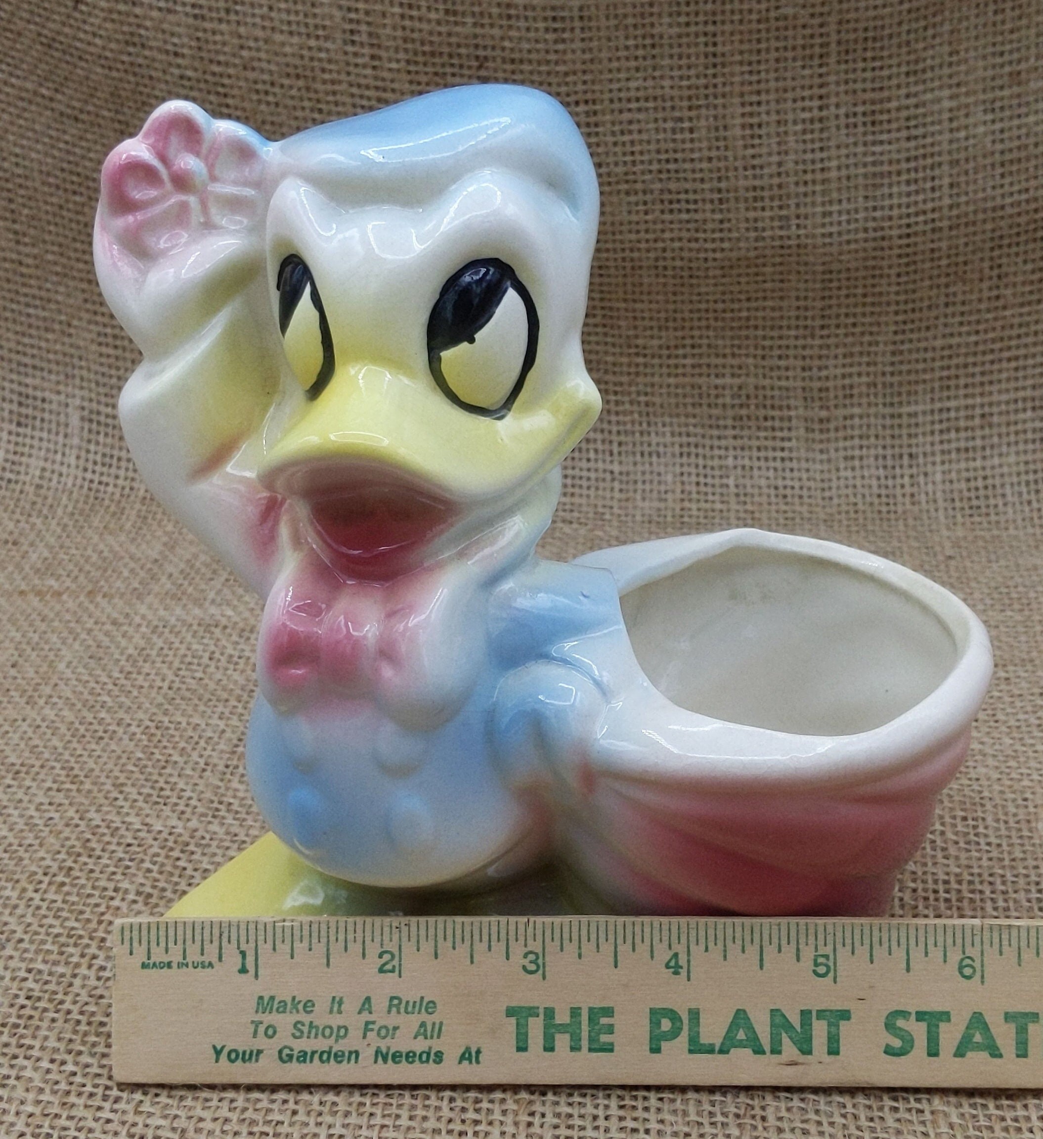 Vintage Donald Duck Ceramic Planter, Walt Disney Collectible - Etsy