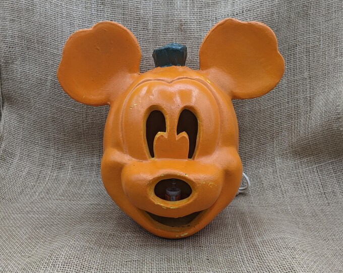 Mickey Mouse Head Foam Light up Jack O Lantern, Paper Magic, 1999 ...