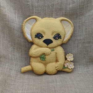 Vintage 1970s Koala Bear Wall Decor: Dart Industries Plastic Plaque