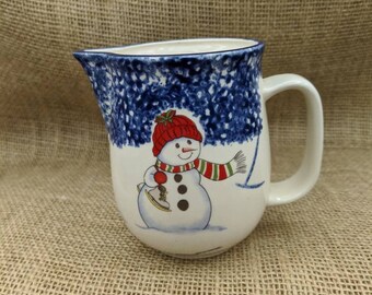 Snowman Creamer, 1990s Thomson Pottery, Replacement Piece for Snowman