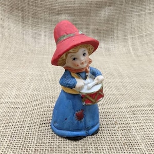 Vintage JASCO Merri Bell Drummer Figurine, 1978 Taiwan