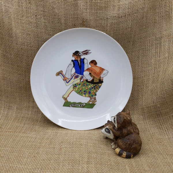 Goralski Polish Folk Dance Plate, Made in Poland,  Favolina Porcelain