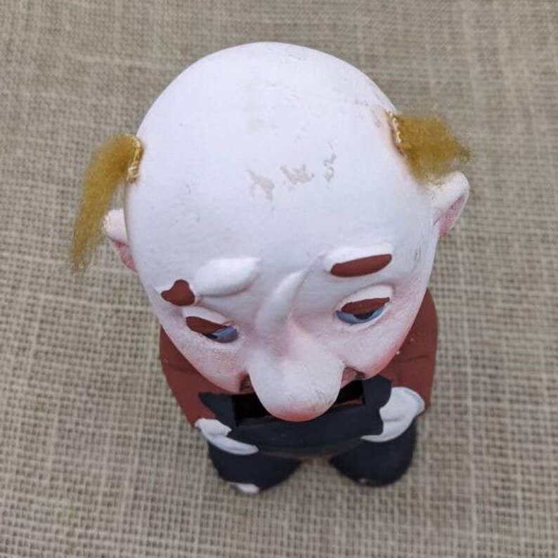 Retirement Fund Bum Figurine Bank Vintage Sad Hobo Ceramic Bank Chadwick Made in Japan
