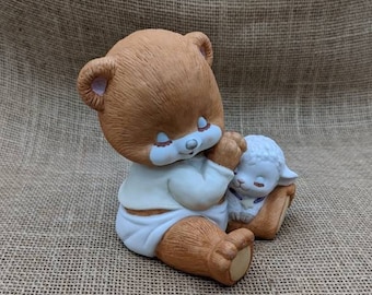 Teddy Bear Coin Bank, Prayer Bear by Morgan Inc. 1985,  George Good, Made in Taiwan