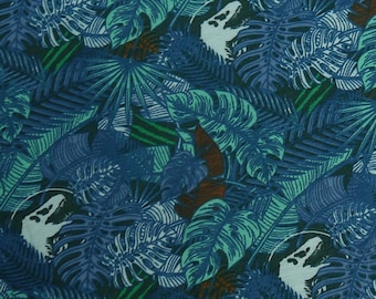 15.98Euro/meter dinosaur jungle jersey Jurassic World petrol blue green Dino Park fabric cotton jersey