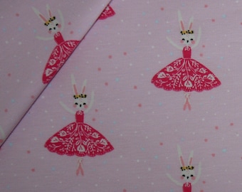 Tela de algodón jersey rayas chica nube rosa lilas niños sustancia
