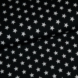 13,98Euro/m Jersey Sterne 1,3cm schwarz weiß Stern Baumwolljersey Stoff Swafing Jerseystars Kinder unisex unbunt