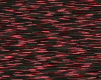 12,98 euro/metro tessuto funzionale in jersey rosa nero grigio screziato per leggings, maglietta da corsa, abbigliamento sportivo, cucito