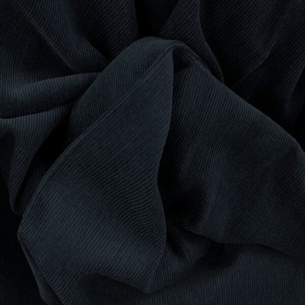 13,98Euro/m blauer Cord Stoff dunkelblau uni Cordstoff 100% Baumwolle navy Feincord Gaby Swafing