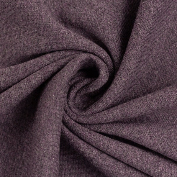 11,50Euro/meter purple grey mottled cuff fabric Antje Melange 1648 mottled Swafing cotton cuffs 90 cm wide