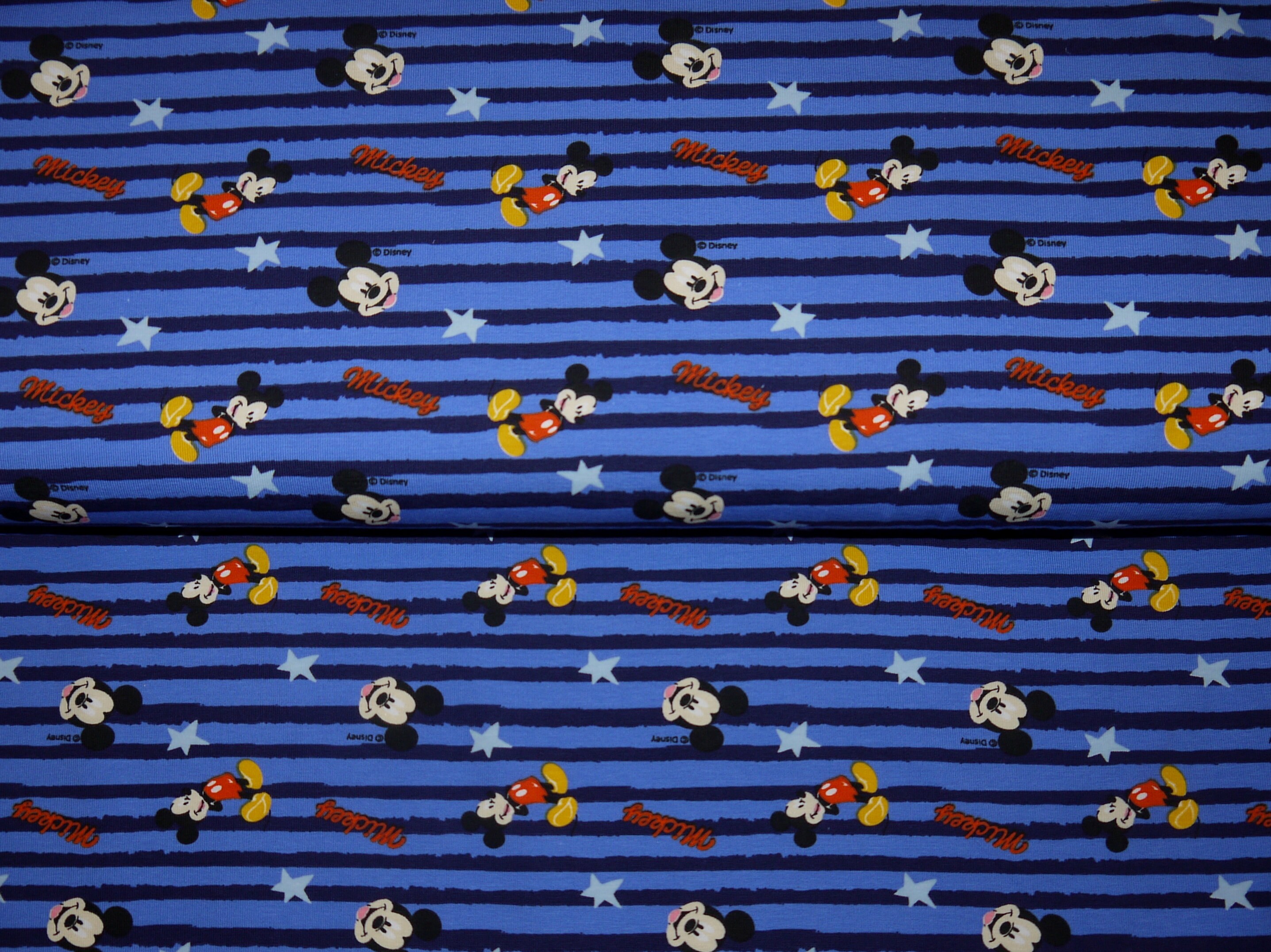 15.98Euro/meter Disney Jersey Mickey Mouse Mouse Dark Blue Etsy
